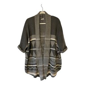 Gentle Fawn Cardigan Sweater Short Sleeves Shawl Collar Knit Gray Womens XS/S